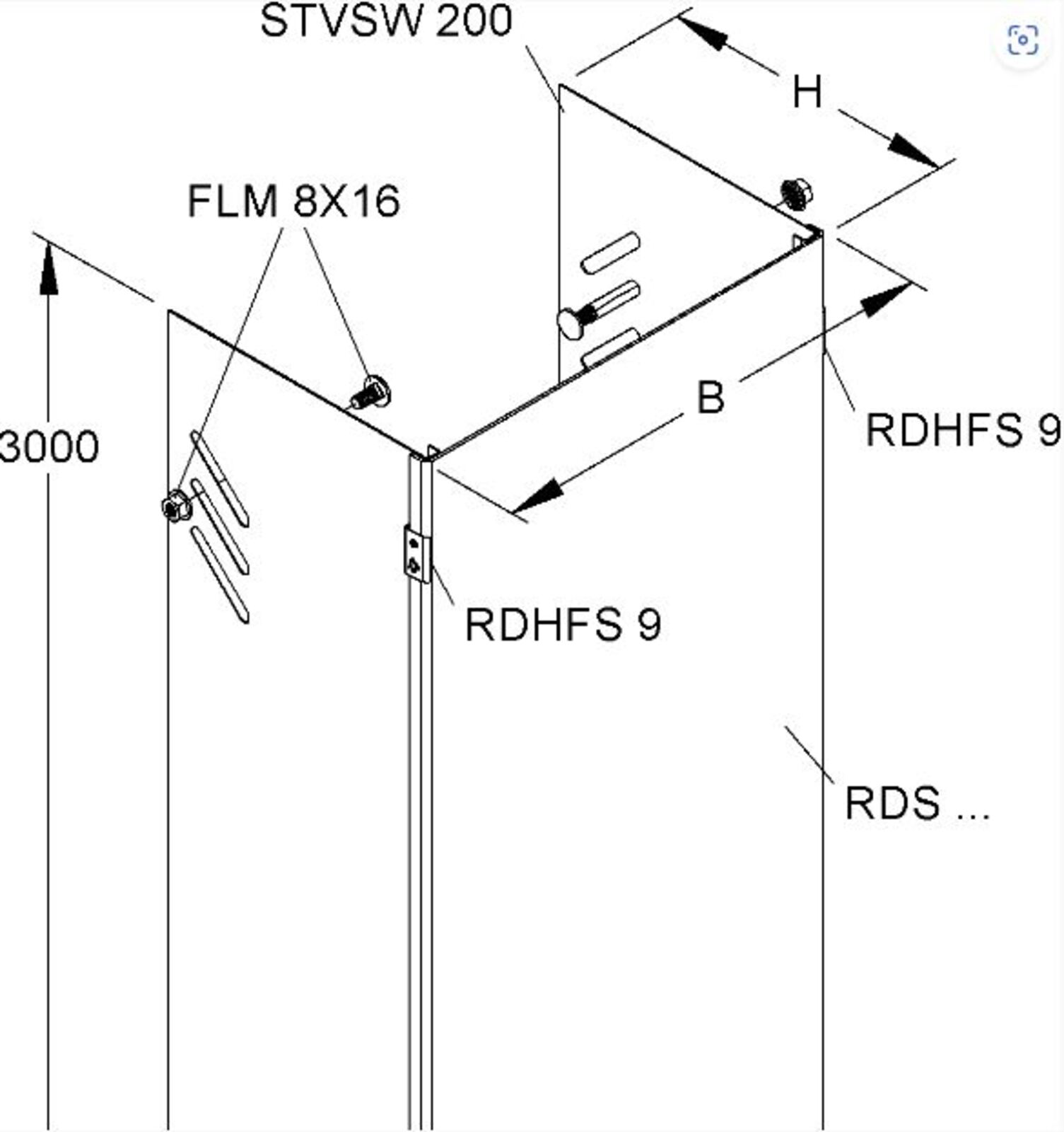 Cladding 203x609x3000mm steel hot-dip incl. accessories